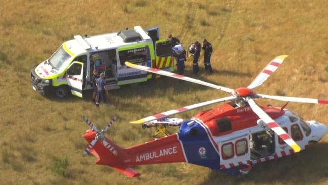 A pilot has died and one passenger left injured after a light aircraft crash-landed on a private property in Central Victoria. Picture: ABC News