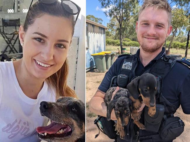 The victims of the Wieambilla shooting: (L-R) Constable Rachel McCrow, 29, Constable Matthew Arnold, 26, and good Samaritan Alan Dare, 58