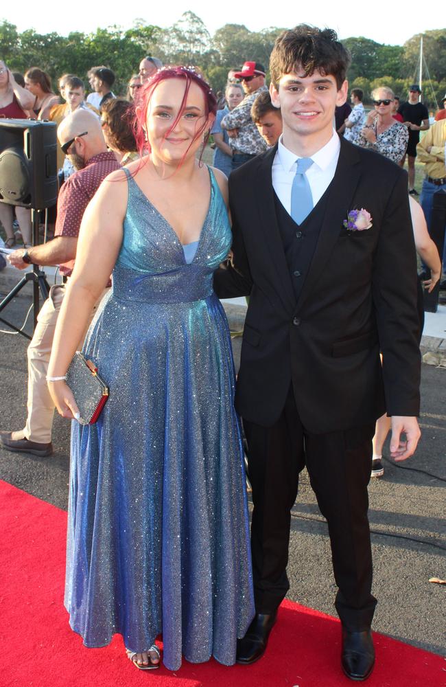 Audrey Ellison and Jake Gillespie at the 2023 Gin Gin State High School formal.