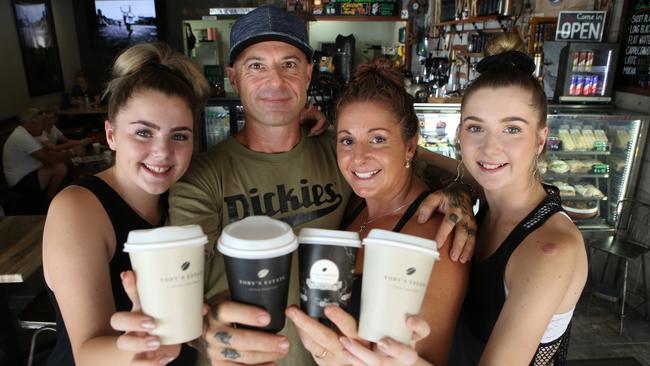 Jekyll and Hyde Coffee Lab won Best of the Gold Coast for coffee. The Tom family are long term M'ba locals and quit their jobs to open cafe 10 months ago. Left to right they are, Danielle Tom 15,Lachlan Tom,Gina Tom and Cahlia Tom 18. Picture Glenn Hampson