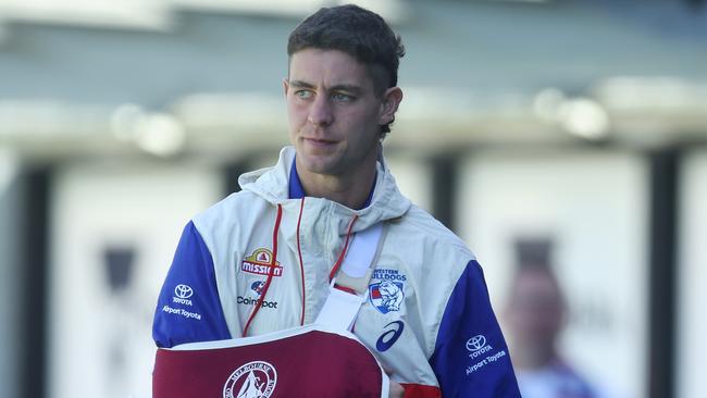 Two weeks after playing his first AFL game in 938 days, Western Bulldogs defender Nick Coffield is set for 12 to 14 weeks on the sidelines following a shoulder reconstruction. Picture: Daniel Pockett / Getty Images