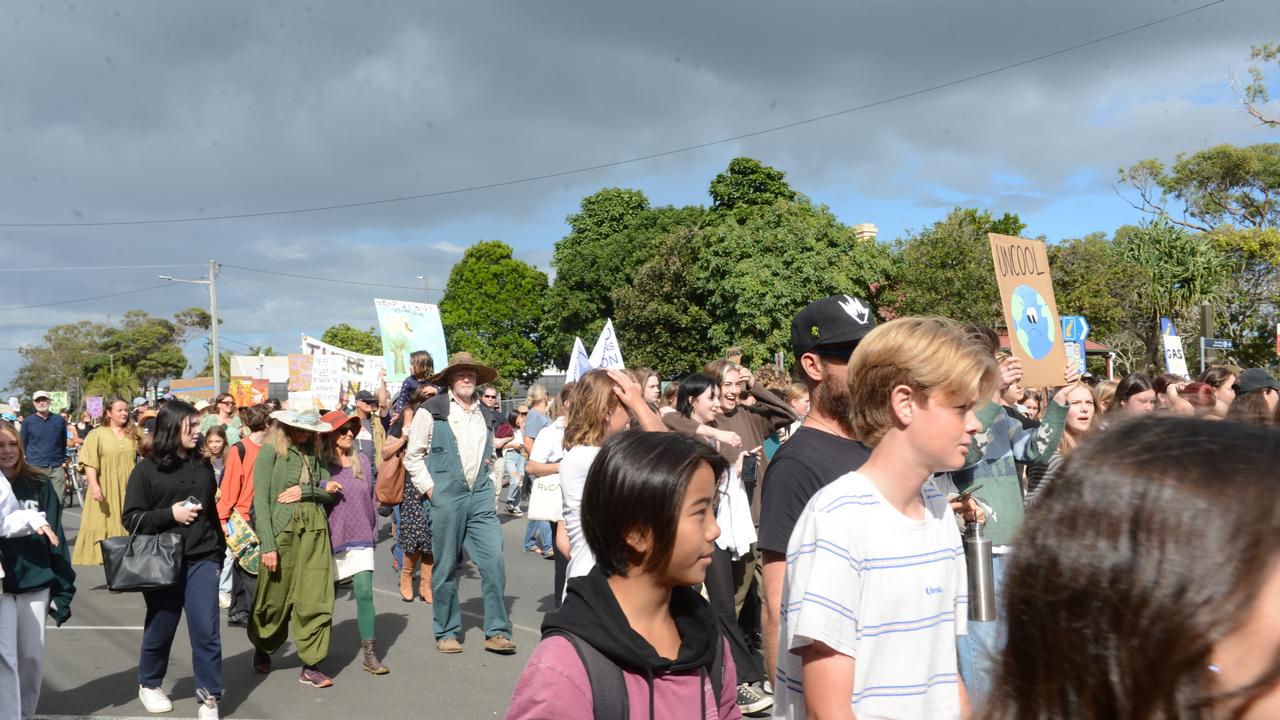 A School Strike for Climate protest was held in Byron Bay on Friday, May 21, 2021. Picture: Liana Boss