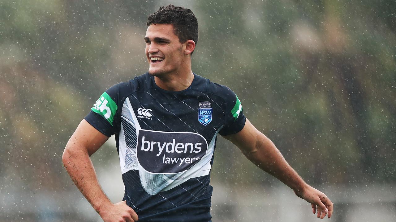 Nathan Cleary during NSW State of Origin training.