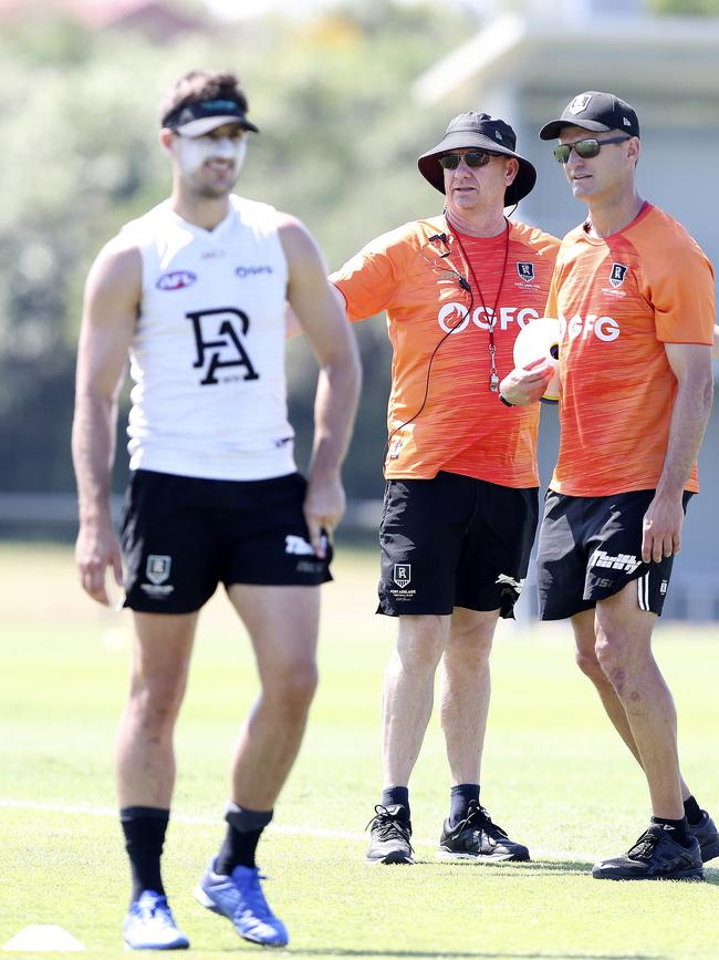 Ken Hinkley with Nathan Bassett in Maroochydore. Picture: Sarah Reed