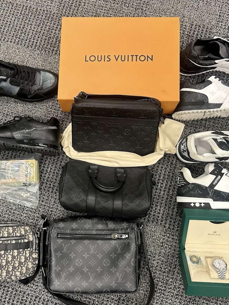 Designer goods seized during the raids. Photo Supplied QLD Police