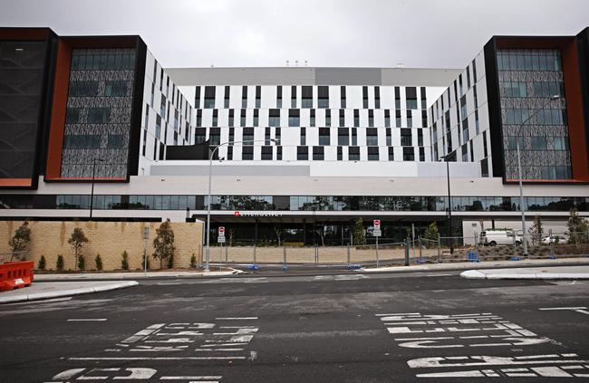 Road works around the Northern Beaches Hospital. Picture: Adam Yip