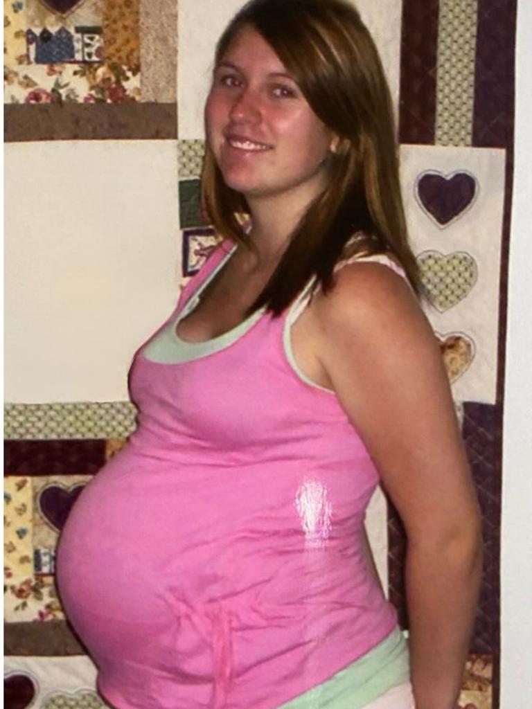 Tamara Richardson was in Year 9 when she and now husband Brendan Allender fell pregnant with Brylie. Picture: Supplied