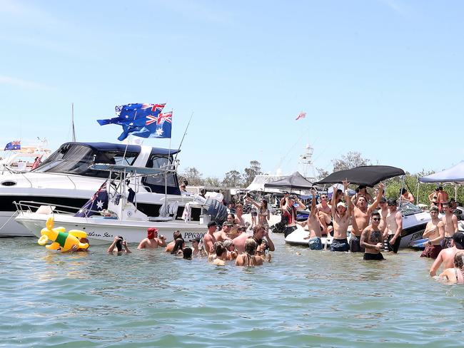 33/47Float a party boat on the Gold CoastBBQ in the great outdoors – with permission to do so – aboard a pontoon boat at the Gold Coast’s Wavebreak Island. Or cruise to South Stradbroke Island and have a sticky beak at Sanctuary Cove. Photo by Richard Gosling