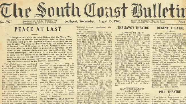 The South Coast Bulletin 1945, August 15. - How the Bulletin reported on the war’s end.