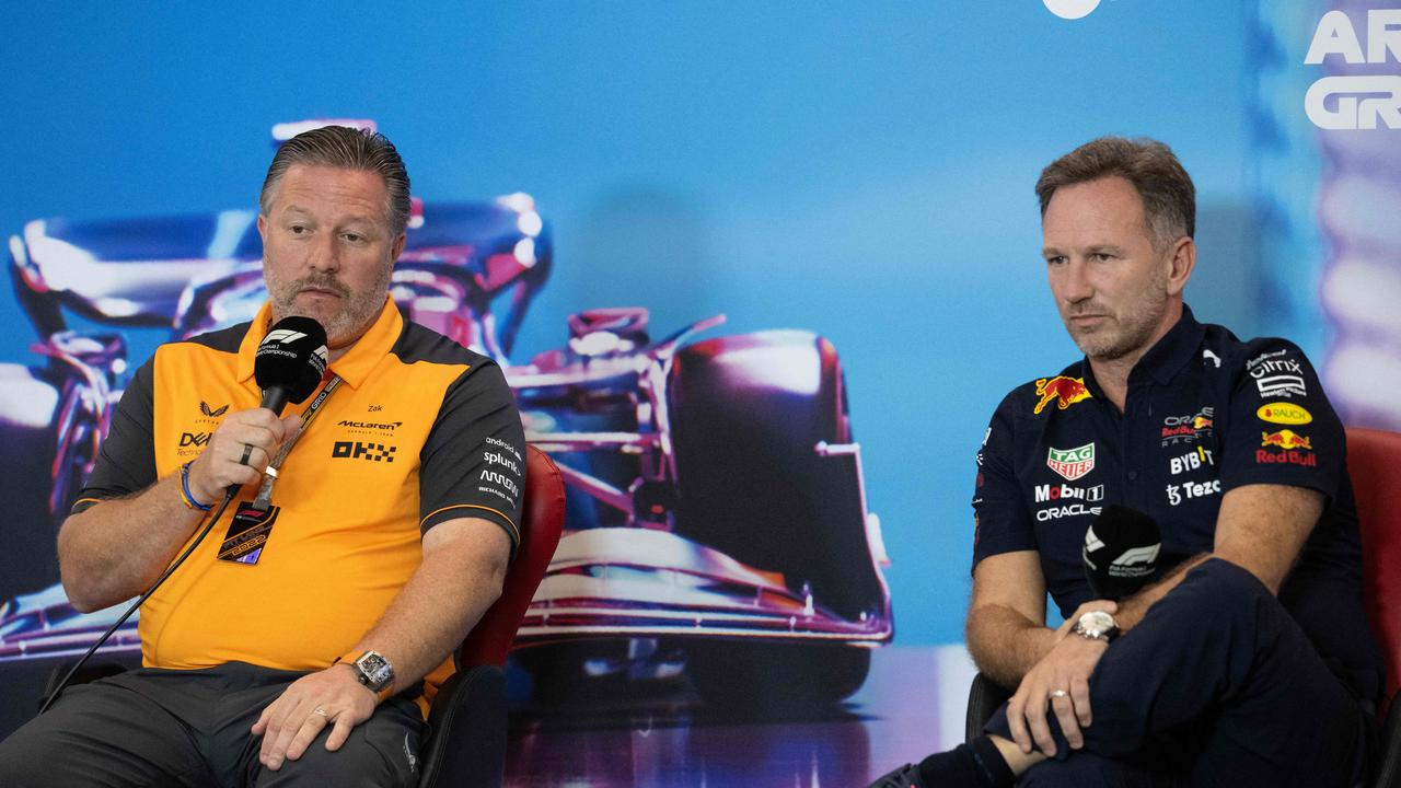 Brown has taken aim at Red Bull once again. (Photo by Jim WATSON / AFP)