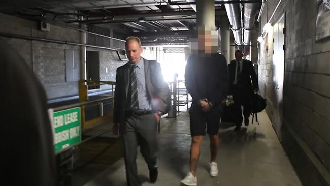 Wade Yates-Taui at Brisbane airport following his extradition from the US. Picture: Supplied.