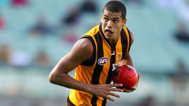 Lance Franklin started his career wearing No.38 for Hawthorn.