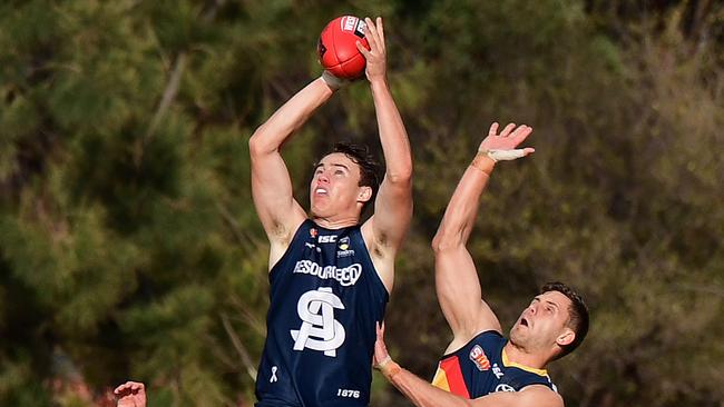 Former South Adelaide forward Jackson Elmes is now dominating at Victor Harbor. Picture: Tom Huntley