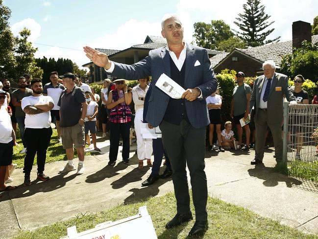 Tom Panos in his role as auctioneer. Picture: John Appleyard