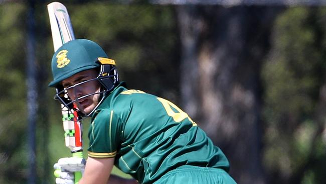 Mark Phelan made an unbeaten 45 in Northcote’s crushing win over Kingston Hawthorn on Saturday. Picture: Hamish Blair