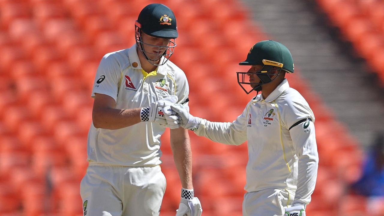 Hell of a performance from Usman Khawaja and Cameron Green. Photo by Punit PARANJPE / AFP