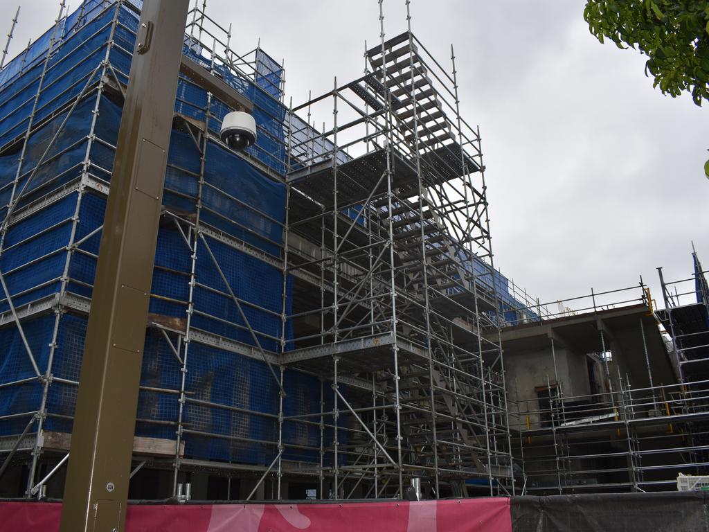 Construction progress on the Rockhampton Museum of Art.