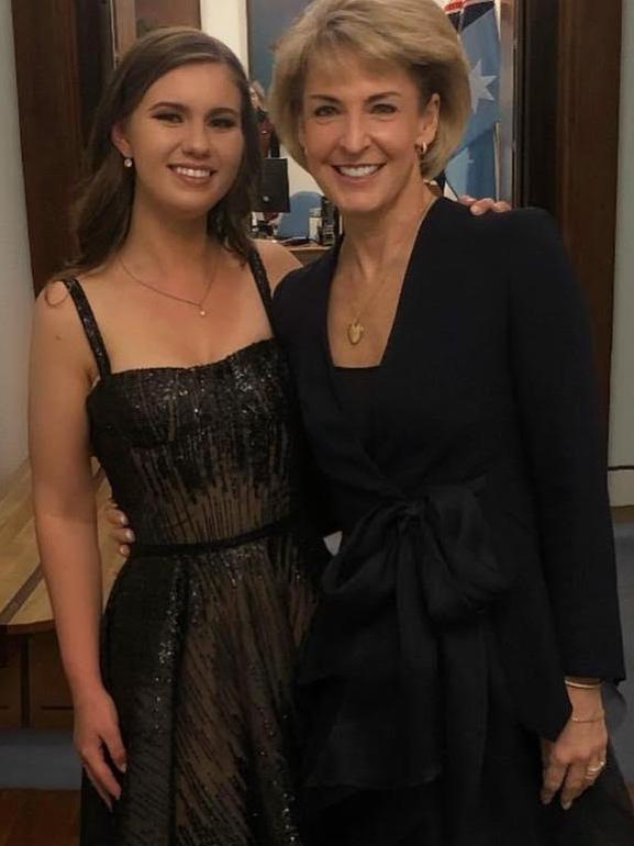 Brittany Higgins with Michaelia Cash.