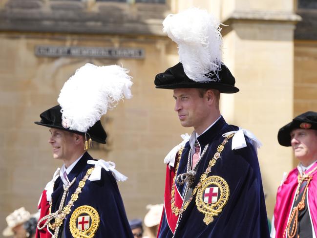 Prince Edward and Prince William at Windsor Castle. Picture: Getty Images
