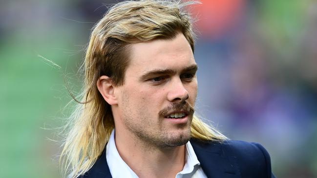 MELBOURNE, AUSTRALIA - MARCH 24:  Ryan Papenhuyzen of the Storm looks on before the round four NRL match between the Melbourne Storm and Wests Tigers at AAMI Park on March 24, 2023 in Melbourne, Australia. (Photo by Quinn Rooney/Getty Images)