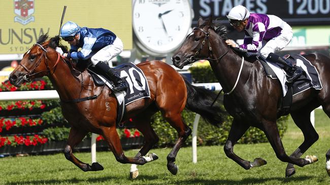 Canamble is a daughter of 2018 Todman Stakes winner, Aylmerton (left). Picture: AAP Image