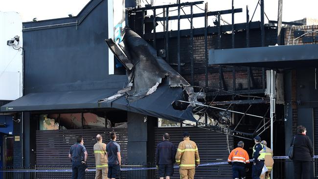 Club Dakota was destroyed by fire in May 2016. Picture: Steve Tanner