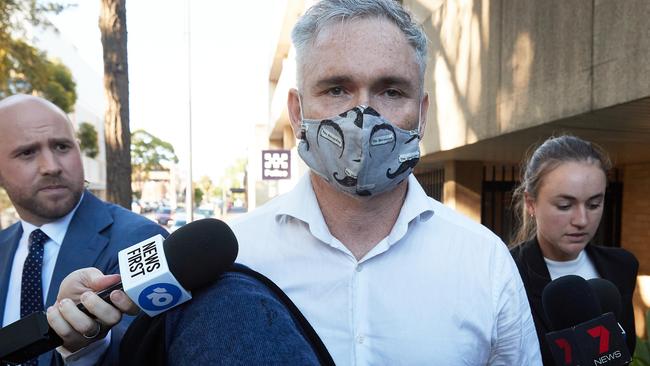 Former Labor politician Craig Thomson leaves Gosford Police Station in November. Picture: NCA NewsWire / David Swift