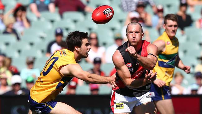 Jason Porplyzia during the 2015 grand final win. Picture: Sarah Reed.