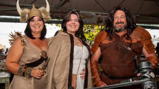 Lizanne Nel, Minke Nel and Etienne Nel at the 2024 Dinah Beach Viking Funeral. Picture: Pema Tamang Pakhrin