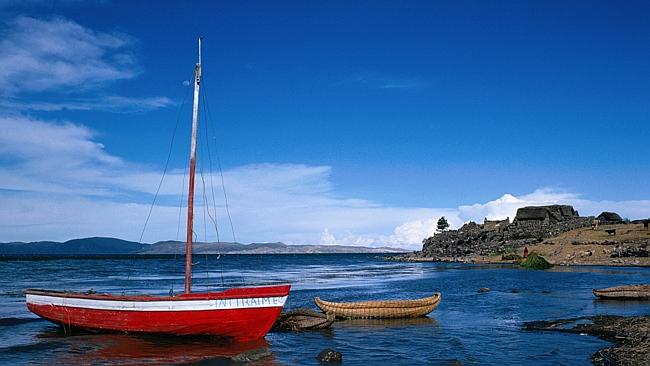 Boats on Lake Titicaca near Puno. Picture: Lonely Planet 