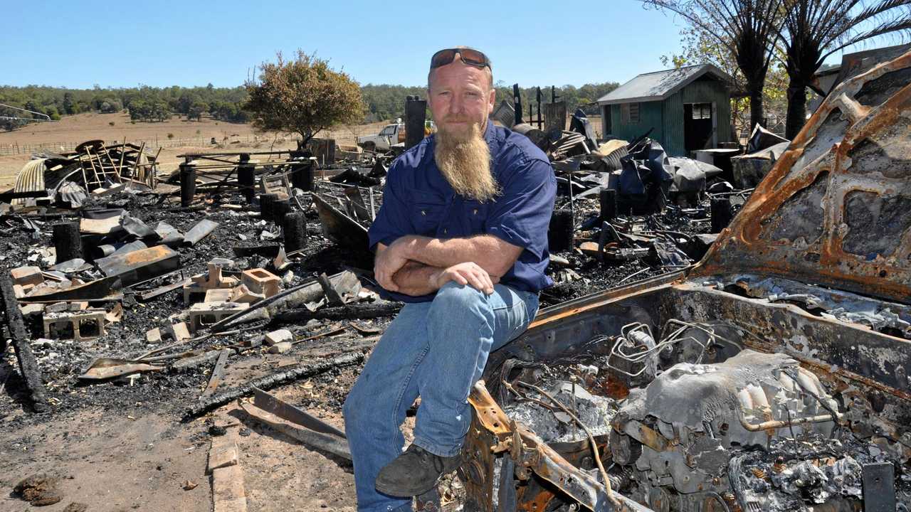 TRAGEDY: George Netz's family property at Glenleigh went up in flames in a house fire last Wednesday. The fire destroyed everything. Picture: Mackenzie Colahan