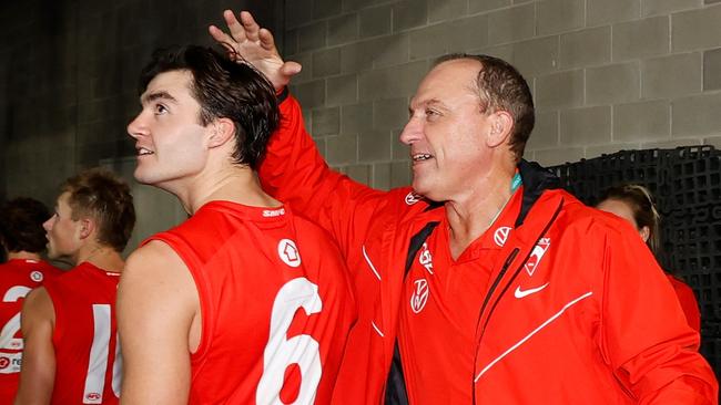 Swans coach John Longmire knows he has a good one in Logan McDonald. Picture: Getty Images