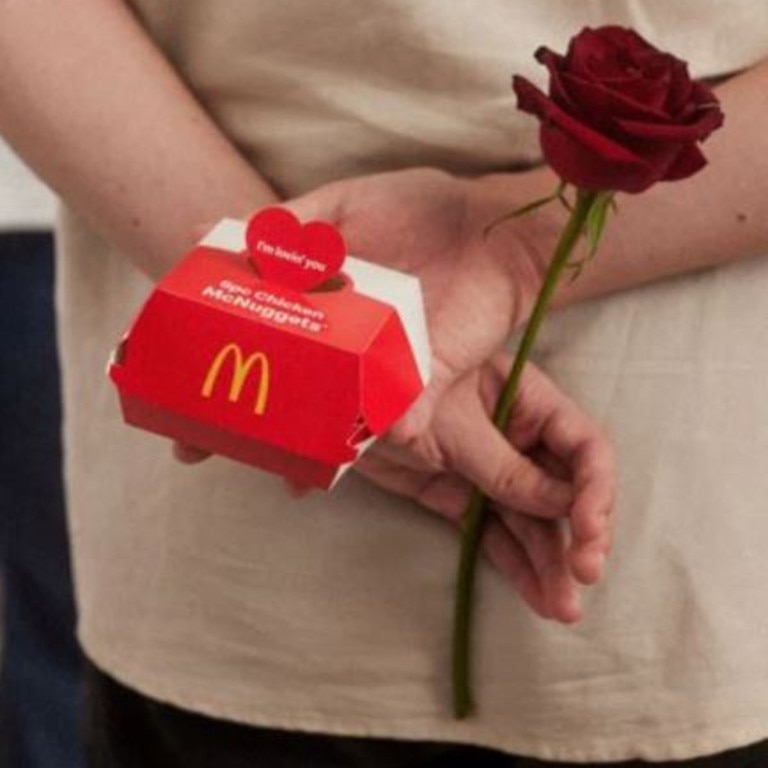 Nothing says I love you like a single red rose and box of McNuggets.