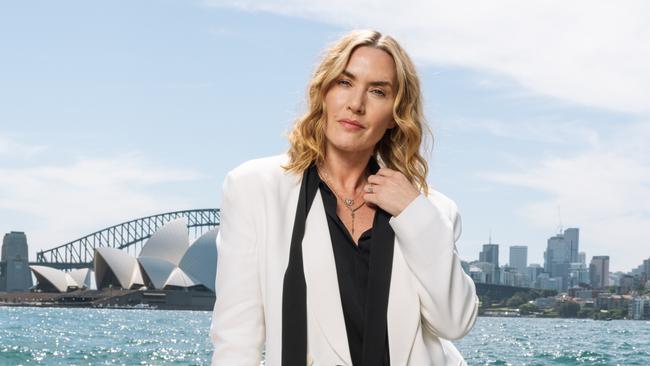 , Kate Winslet photo shoot with Harbour Backdrop while on her promotional tour for her new fil "Lee." Picture: Supplied by StudioCanal.,,