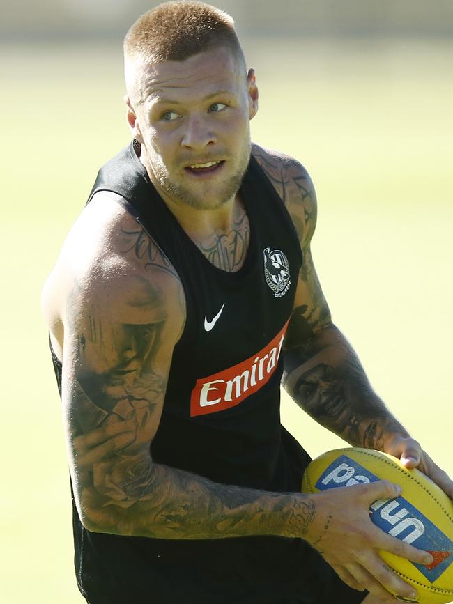 Jordan De Goey at pre-season training.