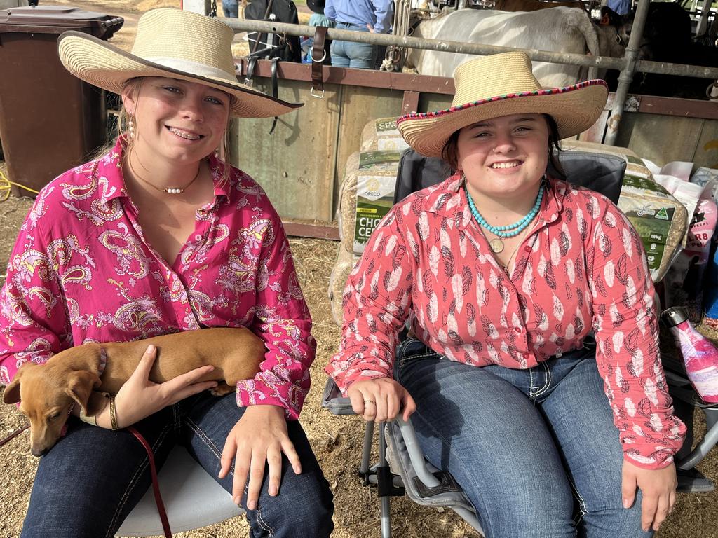Belle Solly and Flynn Suedermann having fun at the show.