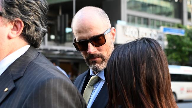 Team leader Justin Howes in Brisbane on Wednesday after giving evidence about the DNA lab failures. Picture: Dan Peled