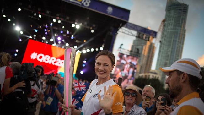 The Queen's Baton, carried by batonbearer Cate Campbell, in Surfers Paradise, a day before the Commonwealth Games started in April 2018. Not everyone on the Gold Coast is against the city pitching up to host the abandoned 2026 event.