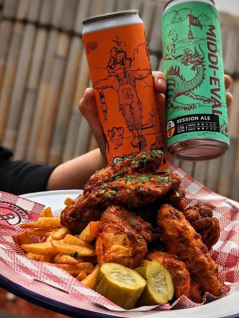 Brewboys Brewery's famous wings and beers. Picture: Facebook