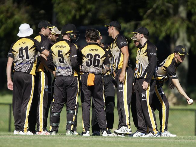 Mentone players celebrate. Picture: Valeriu Campan