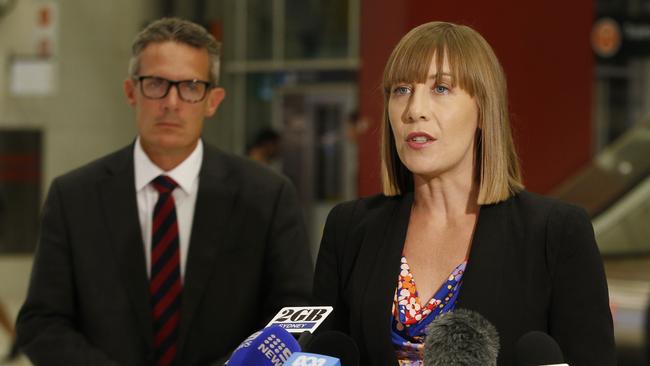 Sydney Trains chief executive Matt Longland, and Transport Minister Jo Haylen. Picture: NewsWire/John Appleyard