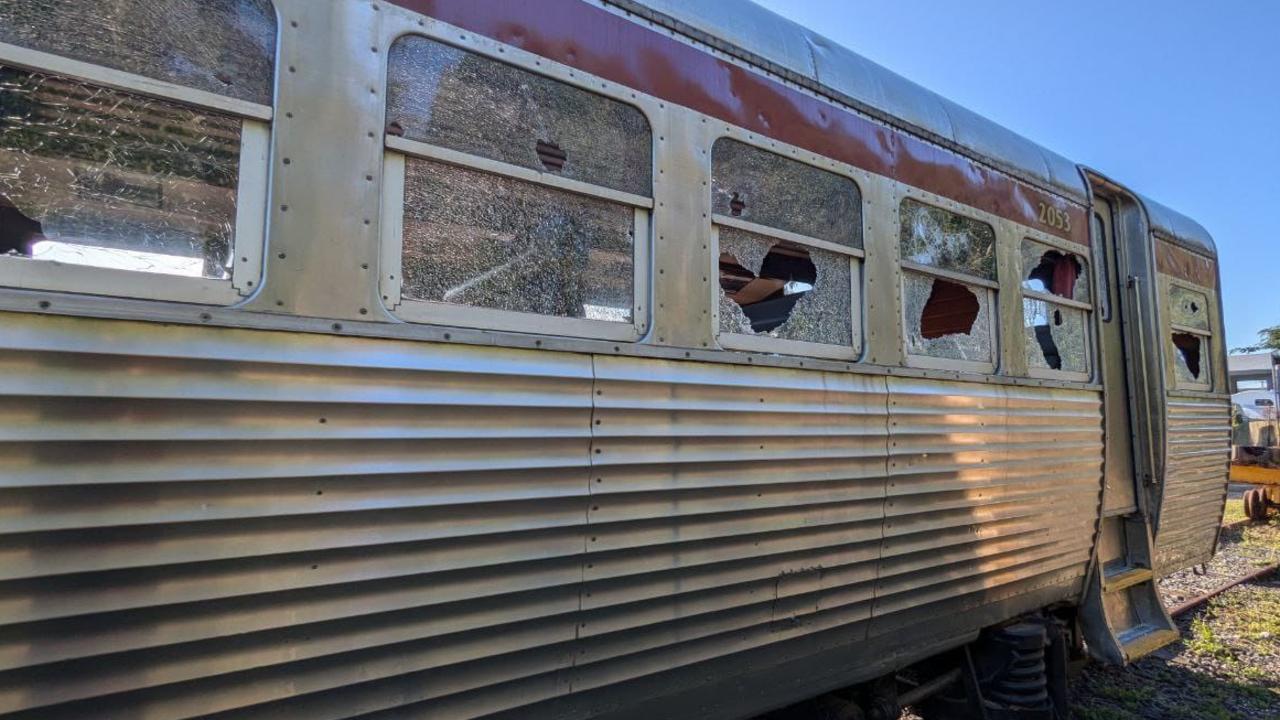 Operators of the Savannahlander were gutted last month when their accessibility carriage was pommeled with rocks smashing all its windows and leaving the interior strewn with glass. Picture: Facebook