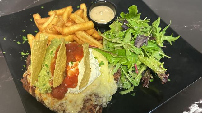 Brisbane's best parmi, The Dayboro Drop. Picture: Supplied