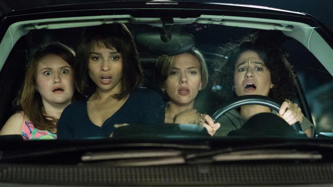 Jillian Bell, Zoe Kravitz, Scarlett Johansson and Ilana Glazer star in female-driven comedy Rough Night.