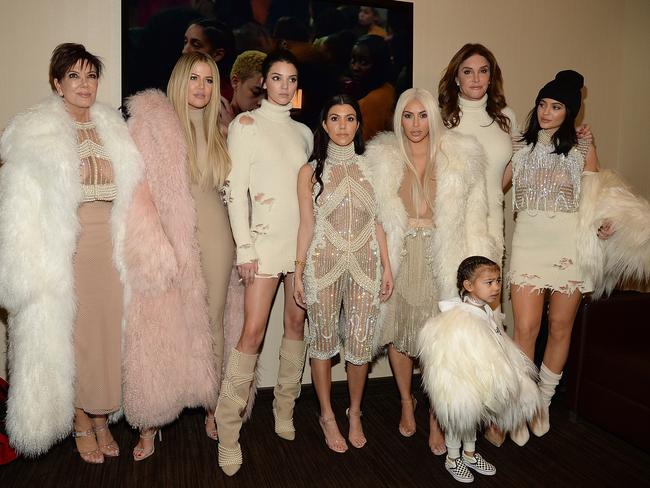 Kris, Khloe, Kendall, Kourtney, Kim, Caitlyn, Kylie and North. Picture: Getty Images