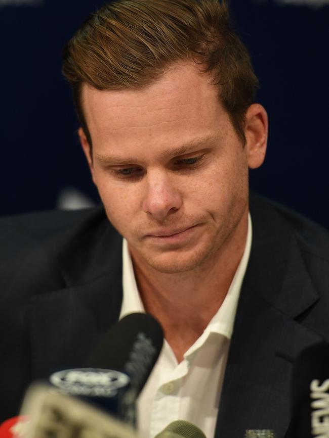 Then Australian captain Steve Smith addresses the media over the Cape Town incident.