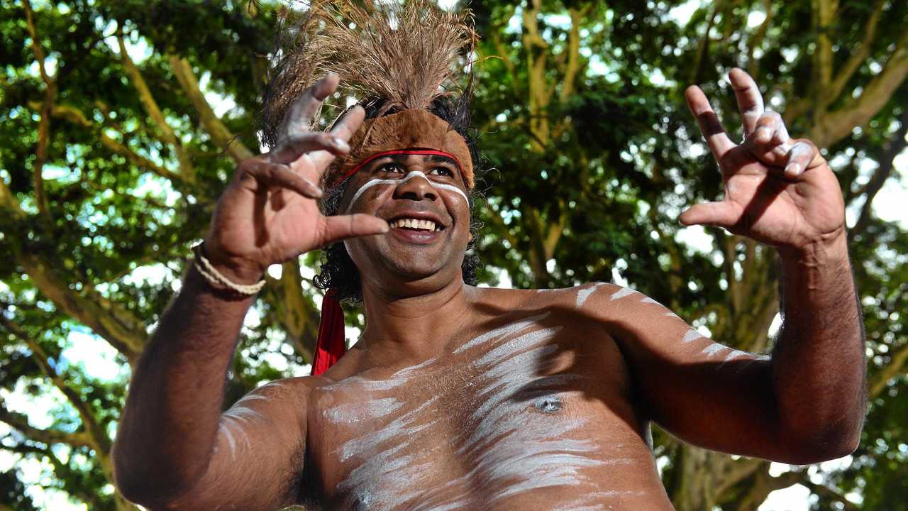 Lyndon Davis of the Gubbi Gubbi people. Picture: John McCutcheon