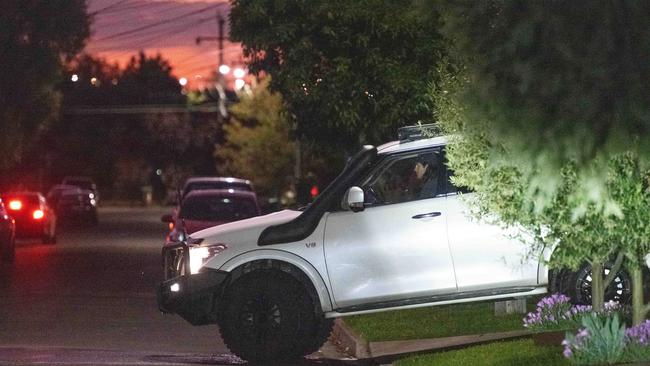 A white SUV that was parked at the scene. Picture: Tony Gough