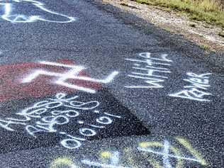 NOT ON: Graffiti with racist language was sprayed on the Orara Way