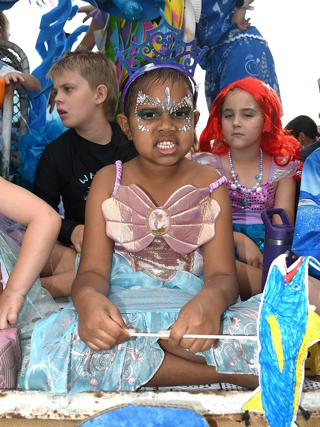 Our Lady of Lourdes Primary School Ingham. Photographs from the Maraka Festival Street Parade around the Ingham central business district on Saturday. In an ‘Under the Sea’-themed celebration of all things Hinchinbrook, school students, community organisations, emergency responders and contestants vying for the prized Queen and Princess titles paraded around Rotary Park in the centre of the town. Picture: Cameron Bates